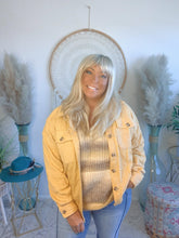 Load image into Gallery viewer, Big Sur Cable Knit Shacket-Mustard
