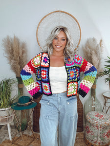 Granny Square Crochet Cardi