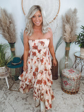 Load image into Gallery viewer, Tropical Sunset Strapless Dress
