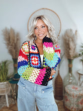 Load image into Gallery viewer, Granny Square Crochet Cardi
