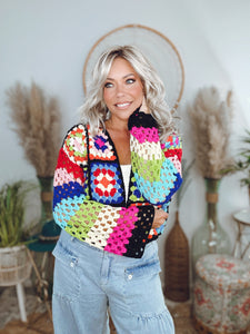 Granny Square Crochet Cardi