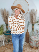 Load image into Gallery viewer, Vintage Waves Knit Sweater
