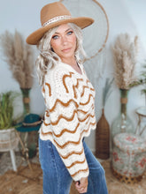 Load image into Gallery viewer, Vintage Waves Knit Sweater
