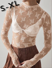 Load image into Gallery viewer, Say So Floral Lace Blouse-White
