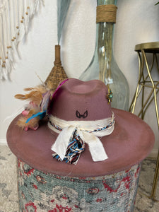 Fall Blooms Distressed Hat