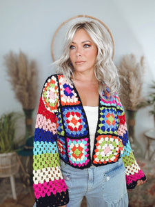 Granny Square Crochet Cardi