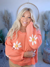 Load image into Gallery viewer, Wild Flower Knit Sweater-Coral
