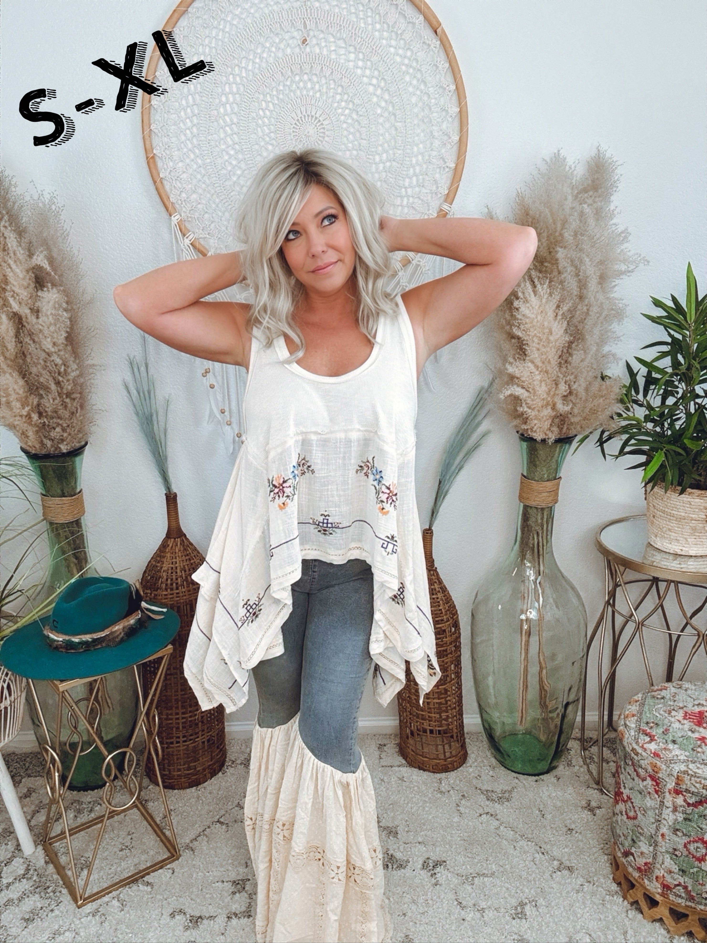Palm Desert Embroidered Tank
