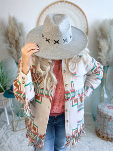 So Extra Wide Brim Hat-Gray