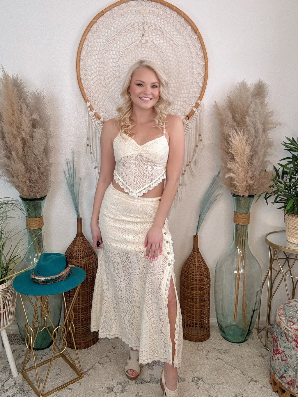 Crochet Bliss Skirt and Top Set