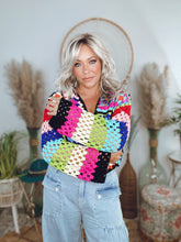 Load image into Gallery viewer, Granny Square Crochet Cardi
