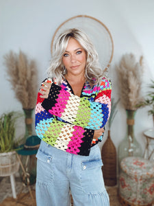 Granny Square Crochet Cardi