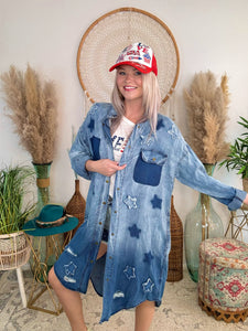 Star Power Denim Dress