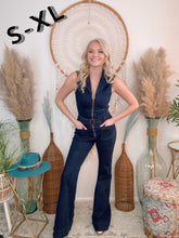 Load image into Gallery viewer, Boho Babe Denim Jumpsuit

