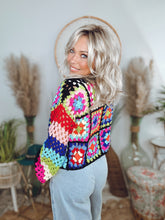 Load image into Gallery viewer, Granny Square Crochet Cardi
