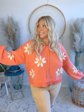 Load image into Gallery viewer, Wild Flower Knit Sweater-Coral
