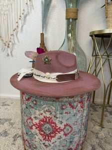 Fall Blooms Distressed Hat