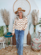 Load image into Gallery viewer, Vintage Waves Knit Sweater
