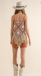 Coachella Crochet Fringe Tank