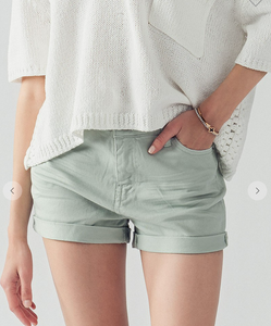 Catch You Later Denim Shorts-Mint