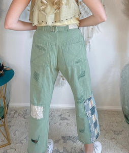 All Patched Up Acid Wash Pants