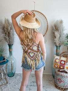 Coachella Crochet Fringe Tank