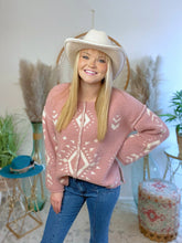 Load image into Gallery viewer, Wandering Heart Aztec Pullover
